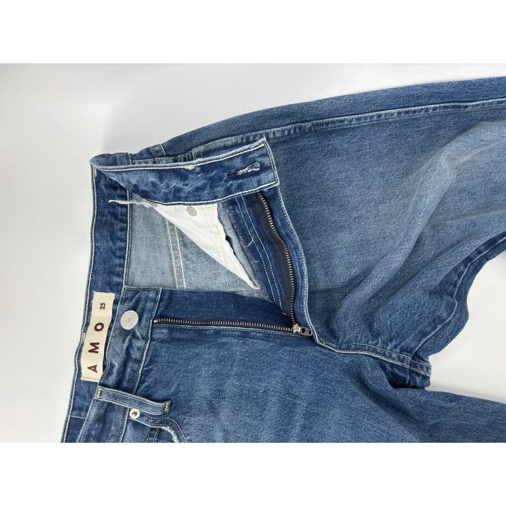 NWOT AMO Sandra Baggy Jeans Sz 25 (Meas 28) Barrel Wide Leg Cottagecore MSRP 318 - Picture 15 of 16